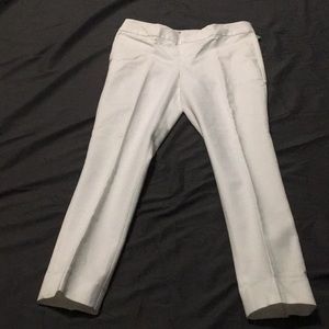 White ankle pants